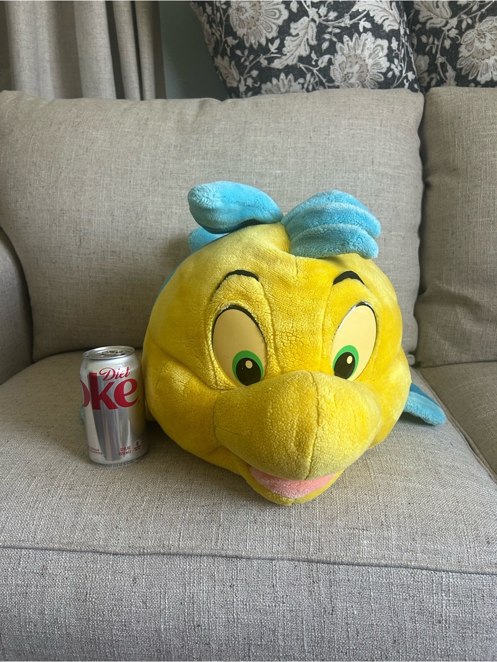 Disney Flounder Large Plush Pillow | The Little Mermaid Stuffed Plush